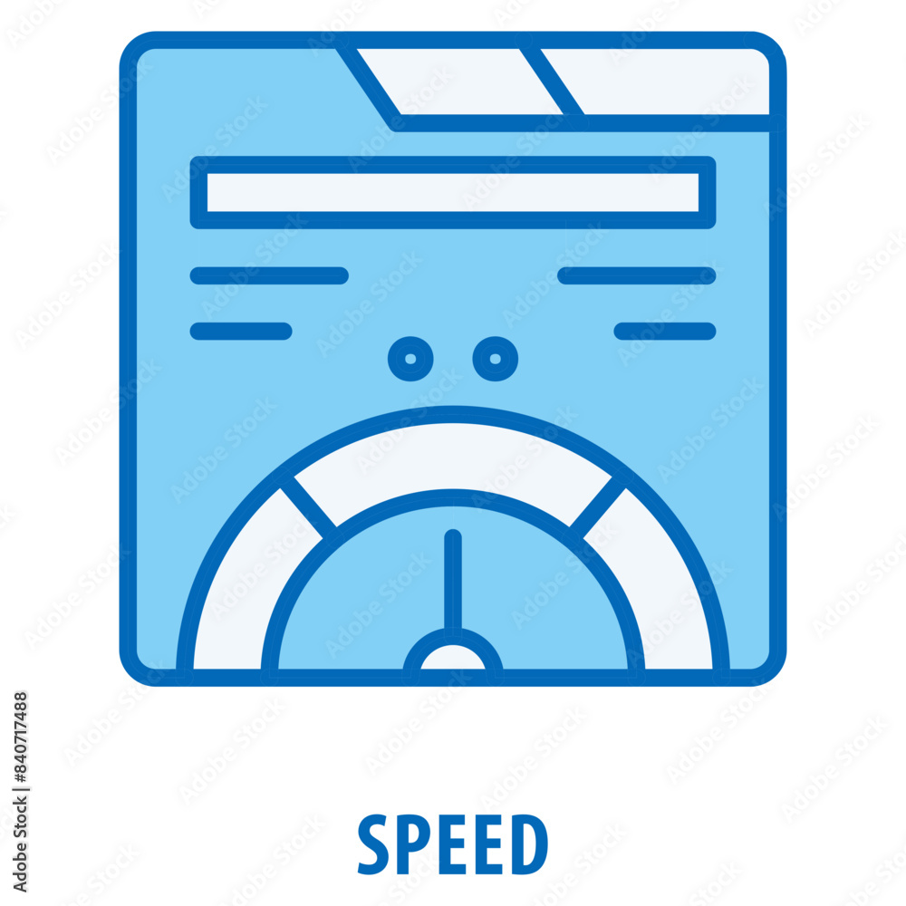 Poster speed icon simple and easy to edit for your design elements