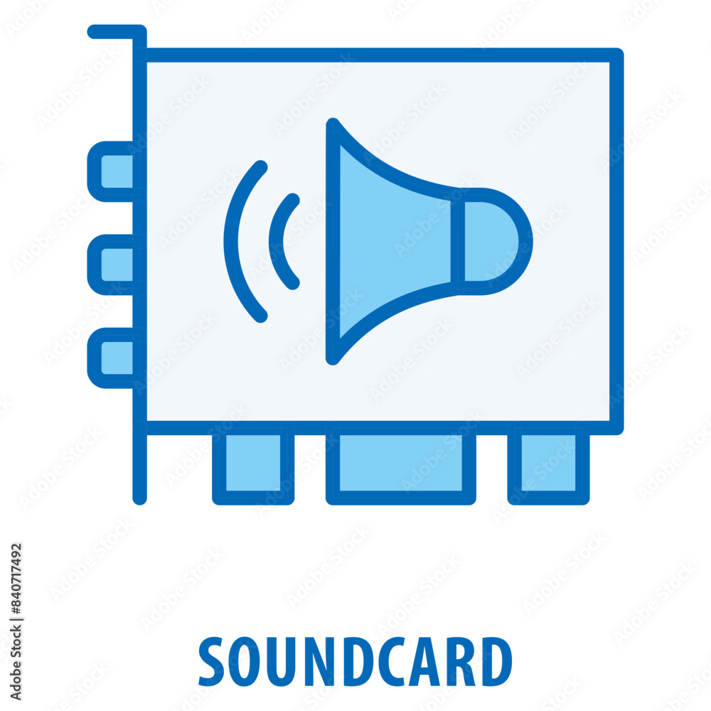 Poster soundcard icon simple and easy to edit for your design elements