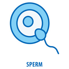 Sperm Icon simple and easy to edit for your design elements