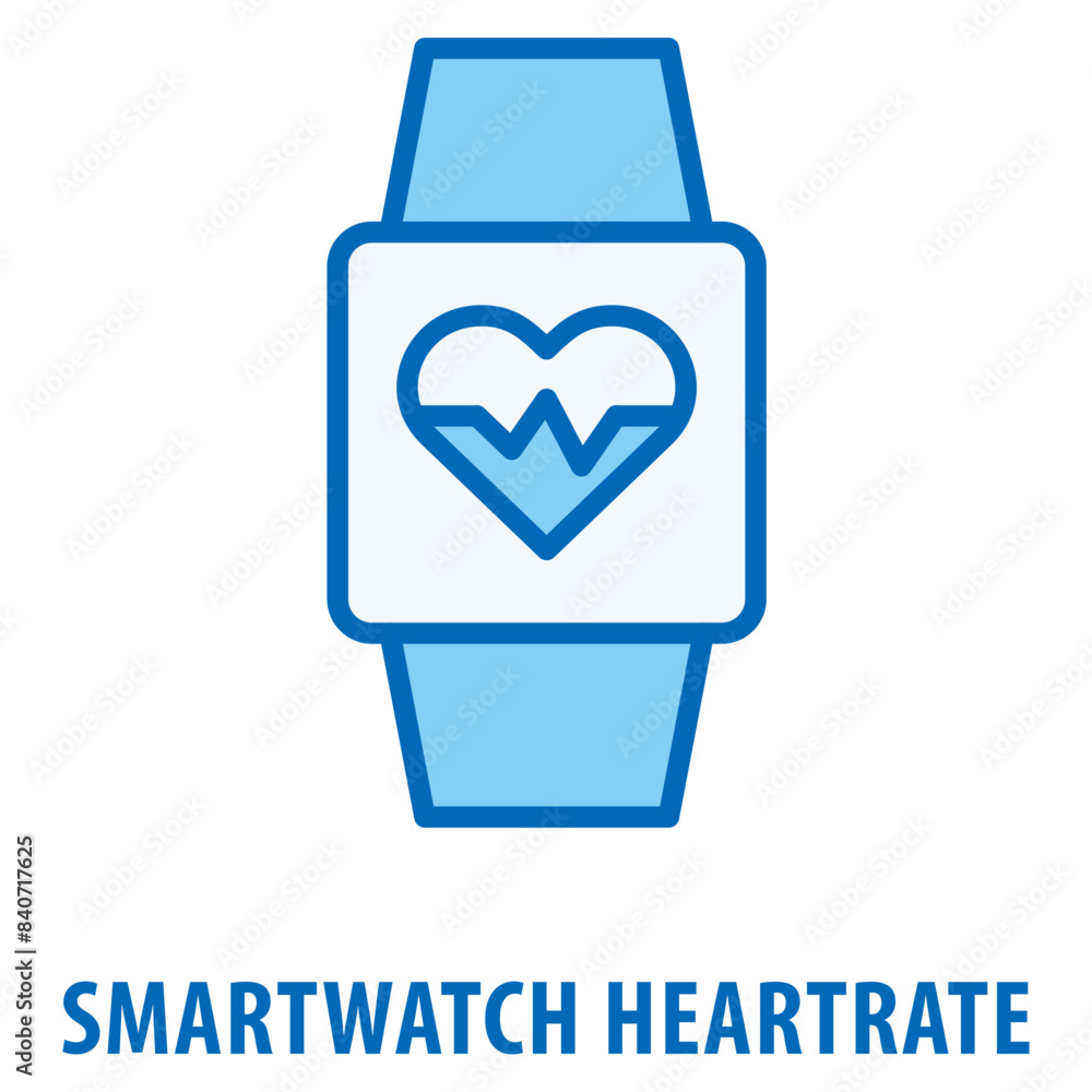 Poster smartwatch heartrate icon simple and easy to edit for your design elements