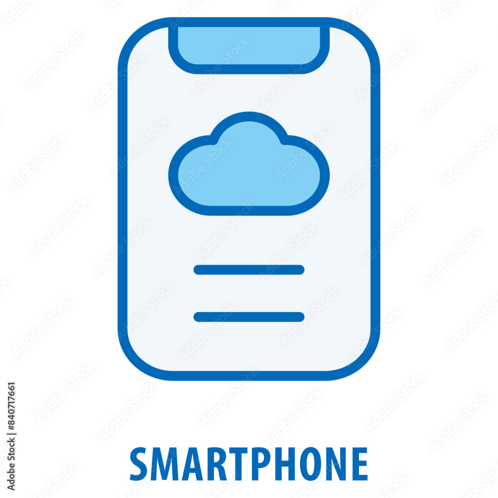 Poster smartphone icon simple and easy to edit for your design elements