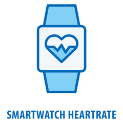Smartwatch heartrate Icon simple and easy to edit for your design elements