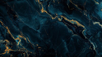 Black marble luxury, deep ocean color with gold streaks, full focus, website background, design template 