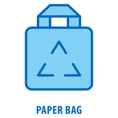 Paper bag Icon simple and easy to edit for your design elements