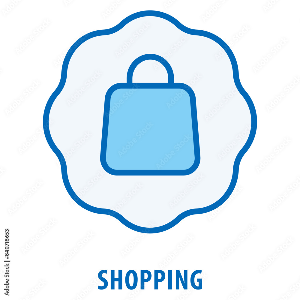 Aufkleber shopping icon simple and easy to edit for your design elements