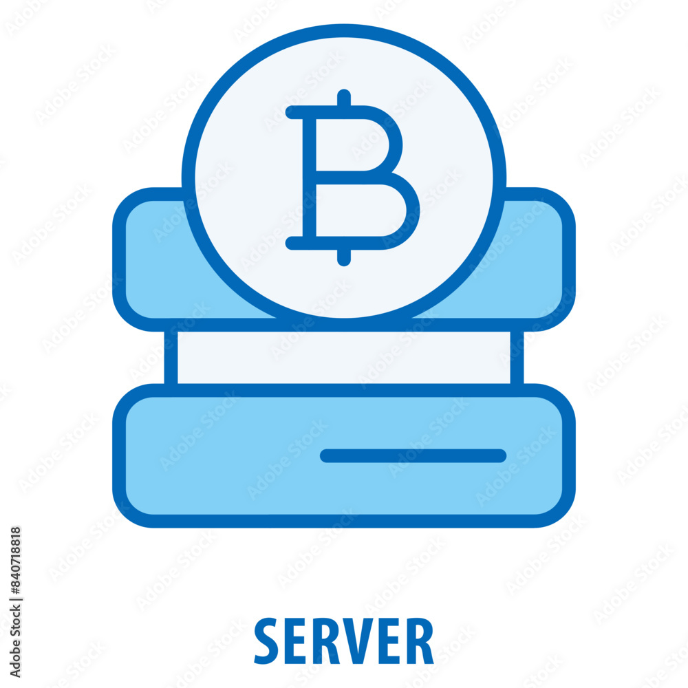 Poster server icon simple and easy to edit for your design elements