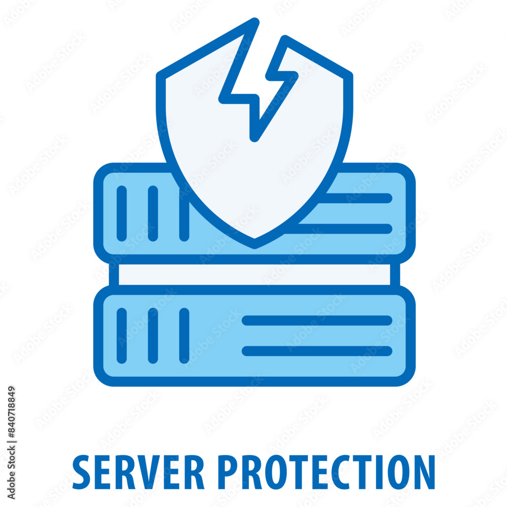 Poster server protection icon simple and easy to edit for your design elements