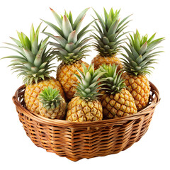 Fototapeta premium Fresh Tropical Pineapple Isolated on Background