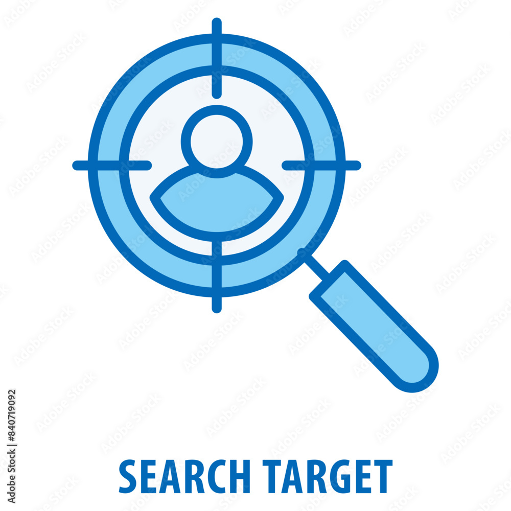 Poster search target icon simple and easy to edit for your design elements
