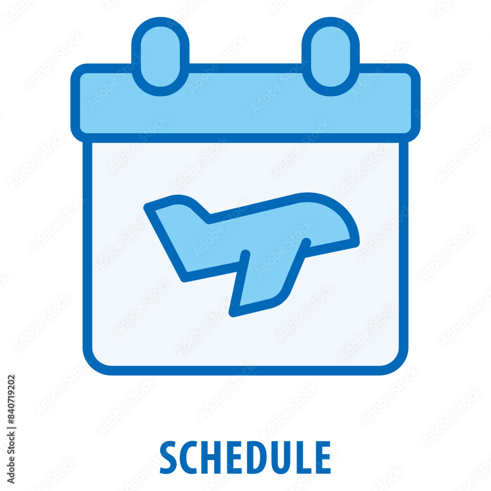 Poster schedule icon simple and easy to edit for your design elements