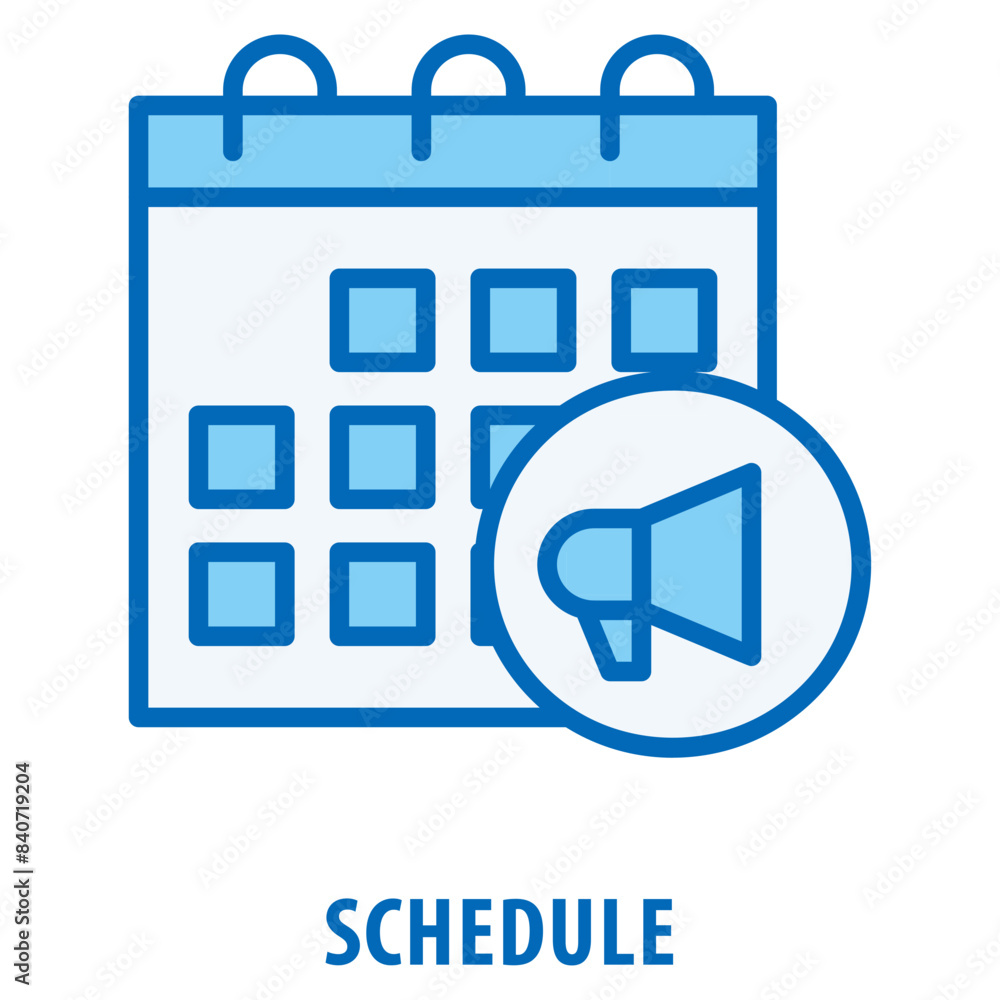 Poster schedule icon simple and easy to edit for your design elements