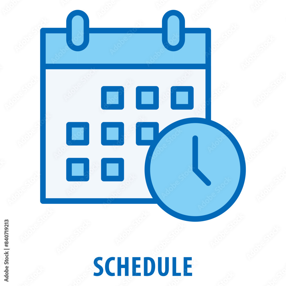 Poster schedule icon simple and easy to edit for your design elements