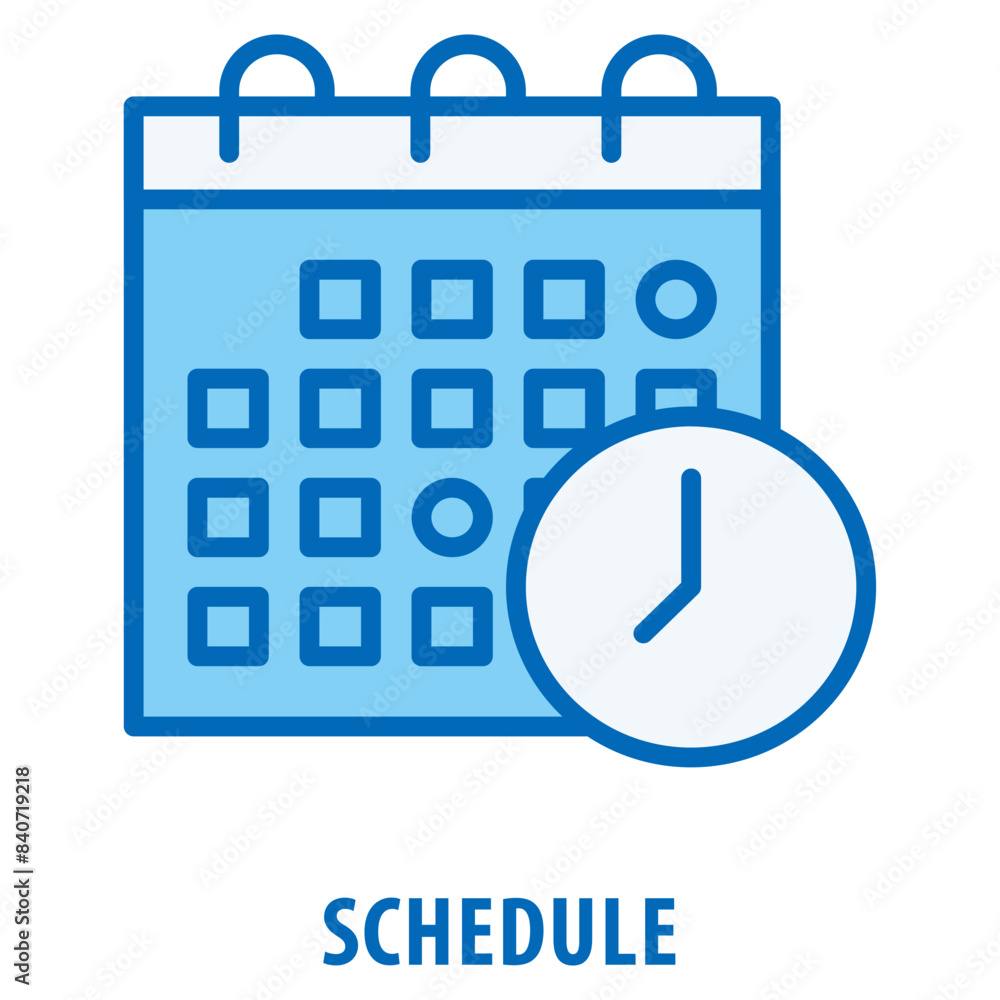Poster schedule icon simple and easy to edit for your design elements