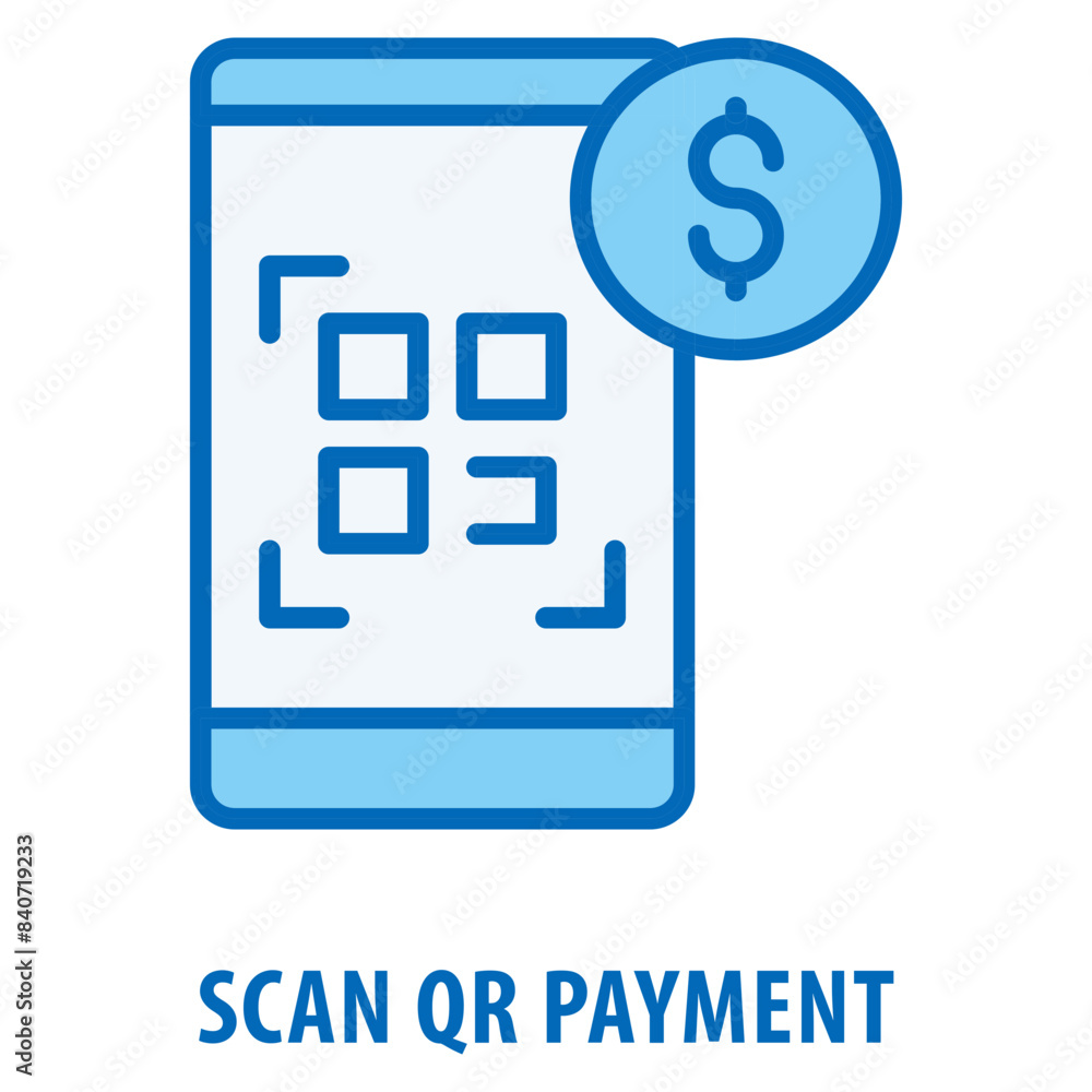 Poster scan qr payment icon simple and easy to edit for your design elements