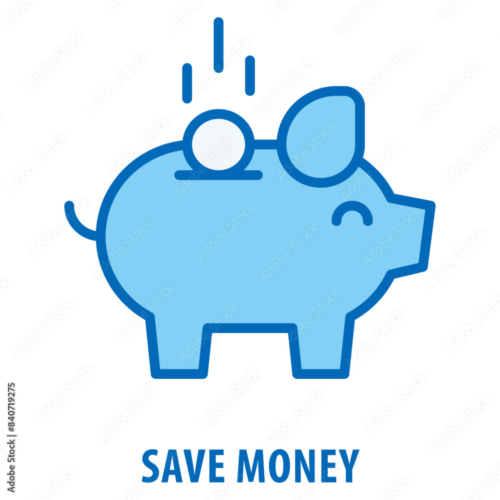 Poster save money icon simple and easy to edit for your design elements