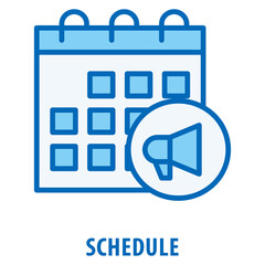 Schedule Icon simple and easy to edit for your design elements