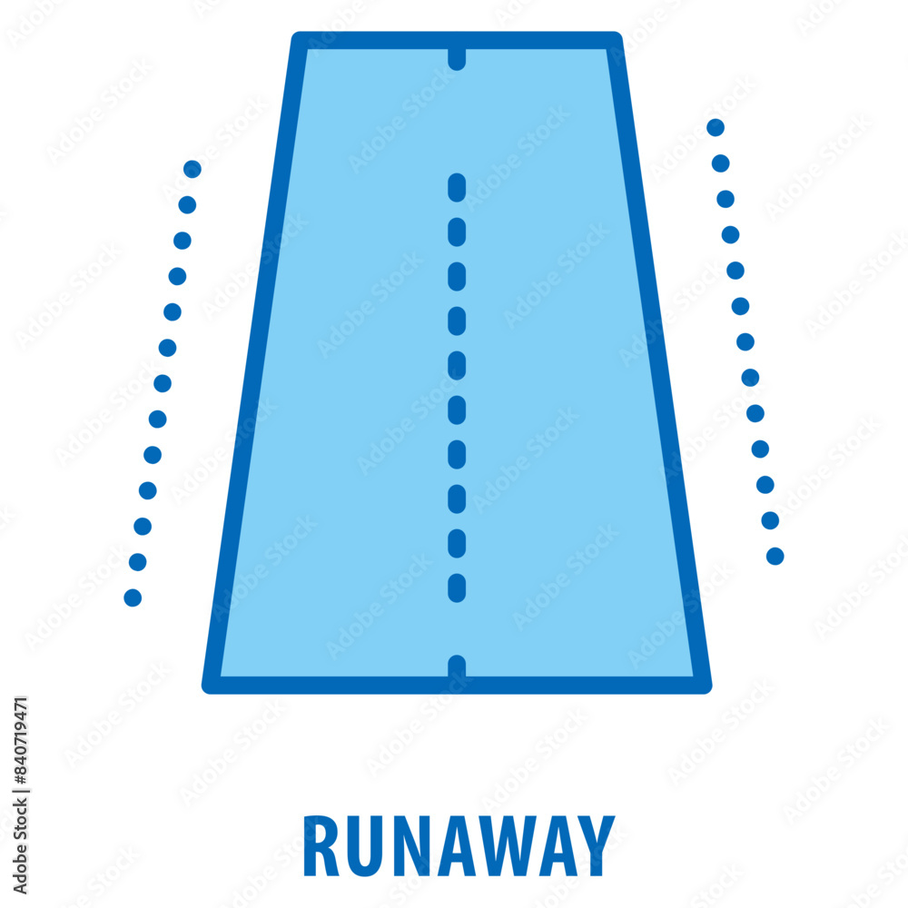 Poster Runaway Icon simple and easy to edit for your design elements