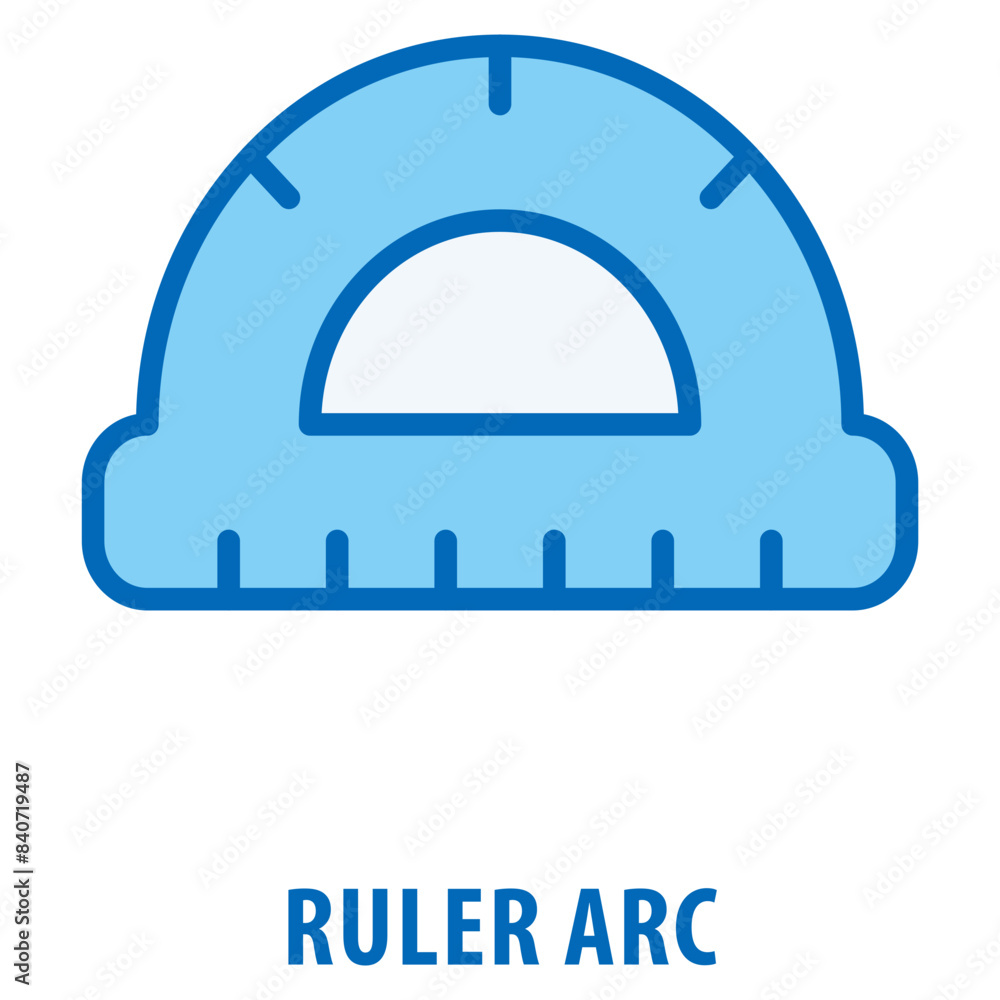 Poster ruler arc icon simple and easy to edit for your design elements