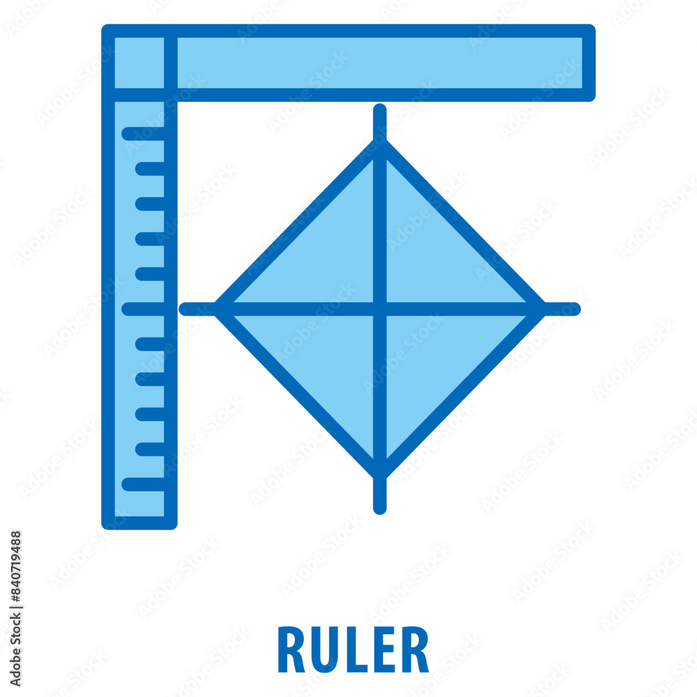 Poster ruler icon simple and easy to edit for your design elements
