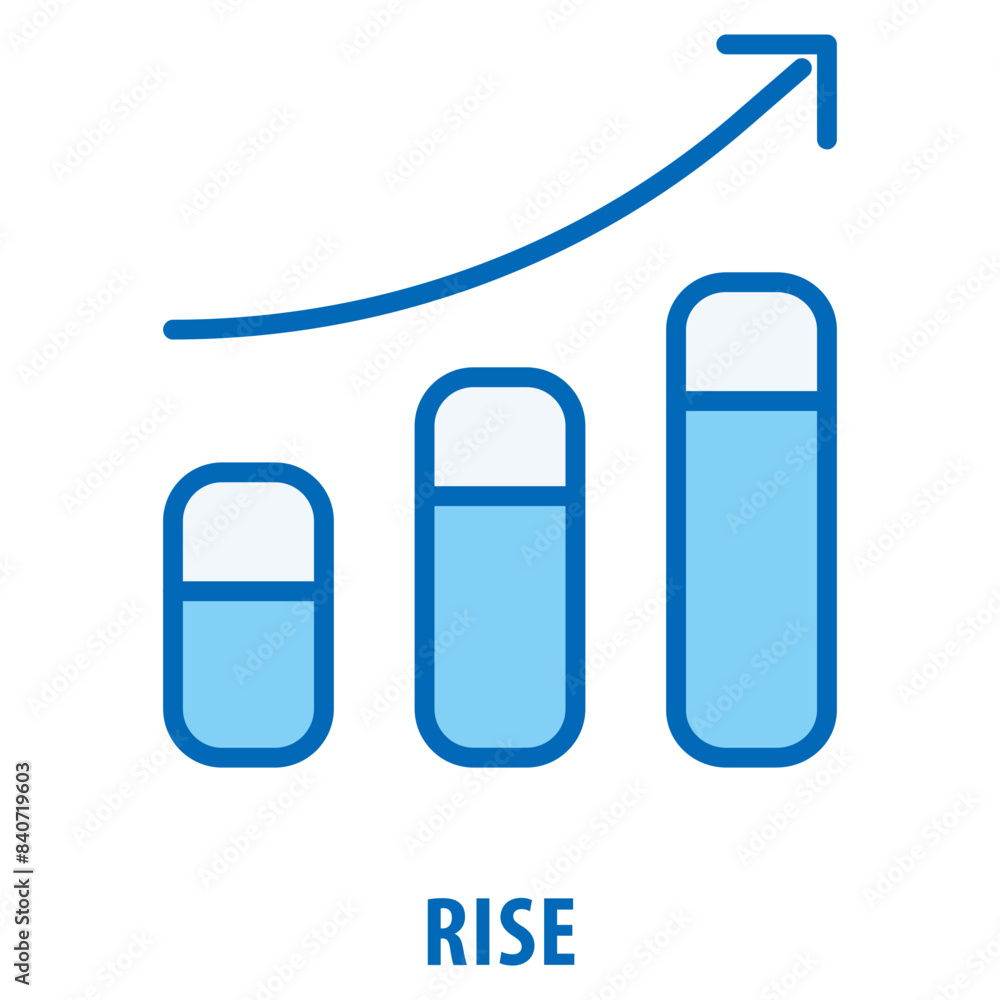 Poster rise icon simple and easy to edit for your design elements