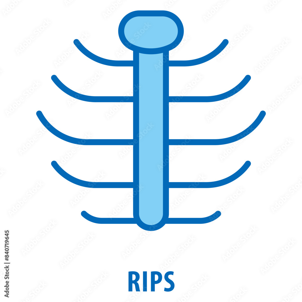 Poster rips icon simple and easy to edit for your design elements