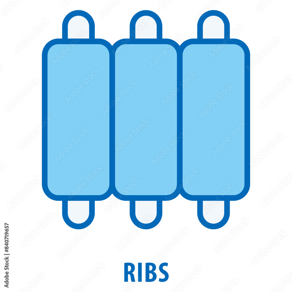 Poster ribs icon simple and easy to edit for your design elements