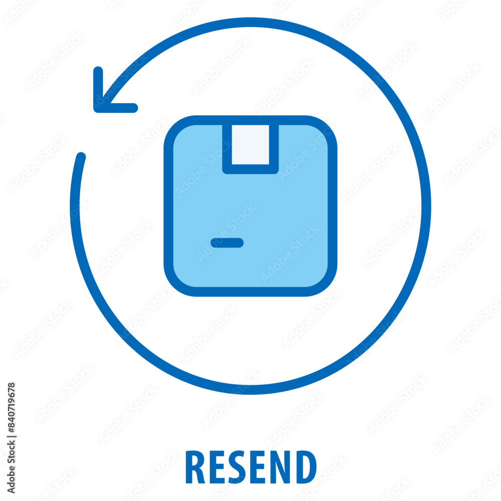 Poster resend icon simple and easy to edit for your design elements