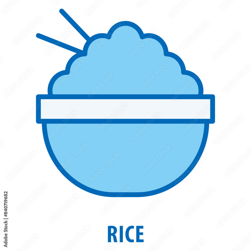 Poster rice icon simple and easy to edit for your design elements