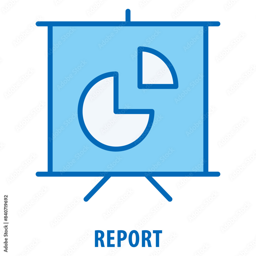Poster report icon simple and easy to edit for your design elements