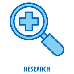 Fototapeta premium Research Icon simple and easy to edit for your design elements