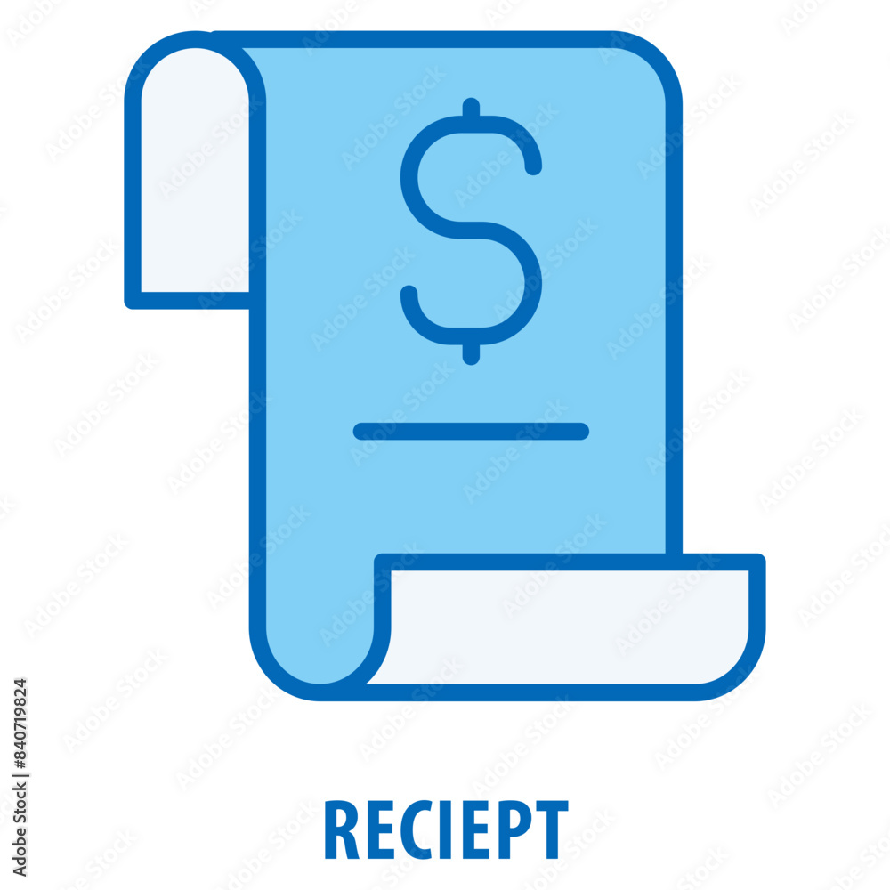 Aufkleber reciept icon simple and easy to edit for your design elements