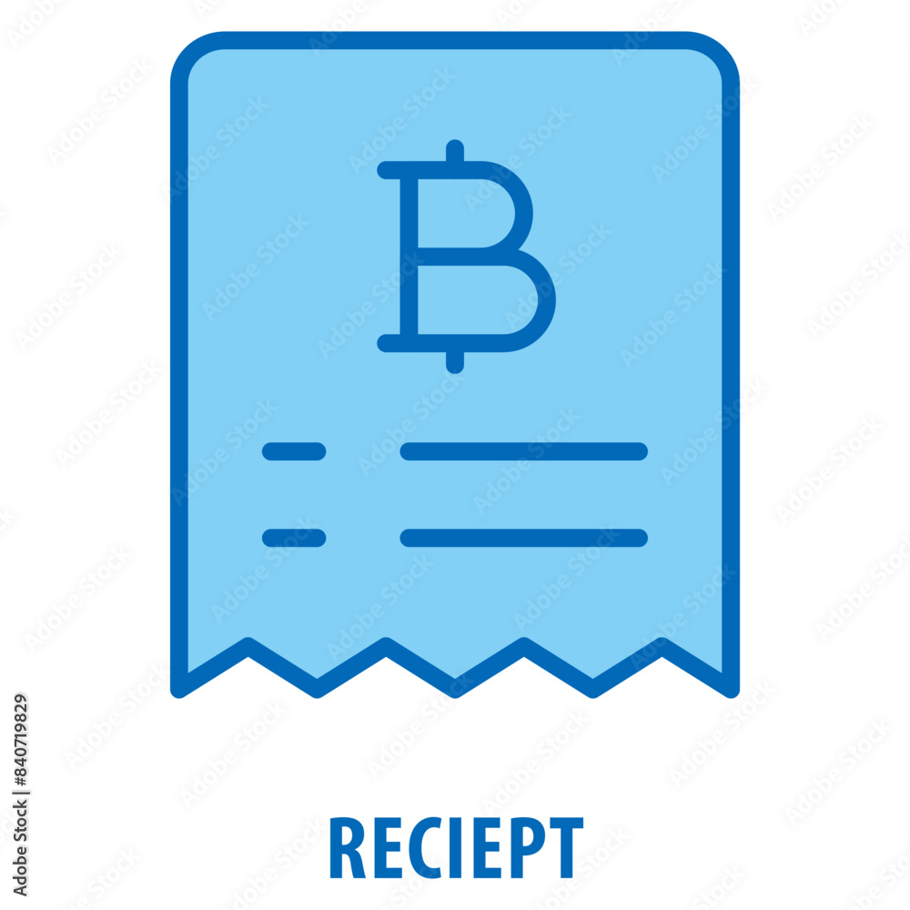 Poster reciept icon simple and easy to edit for your design elements