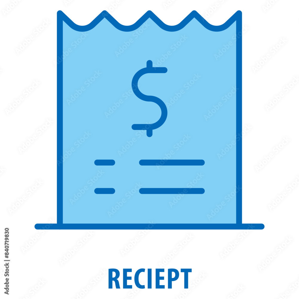 Aufkleber reciept icon simple and easy to edit for your design elements