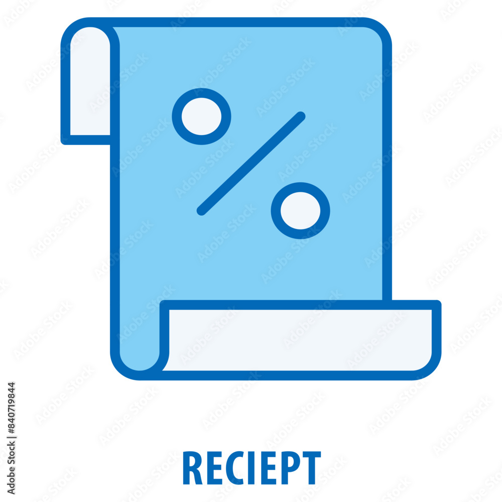 Poster reciept icon simple and easy to edit for your design elements