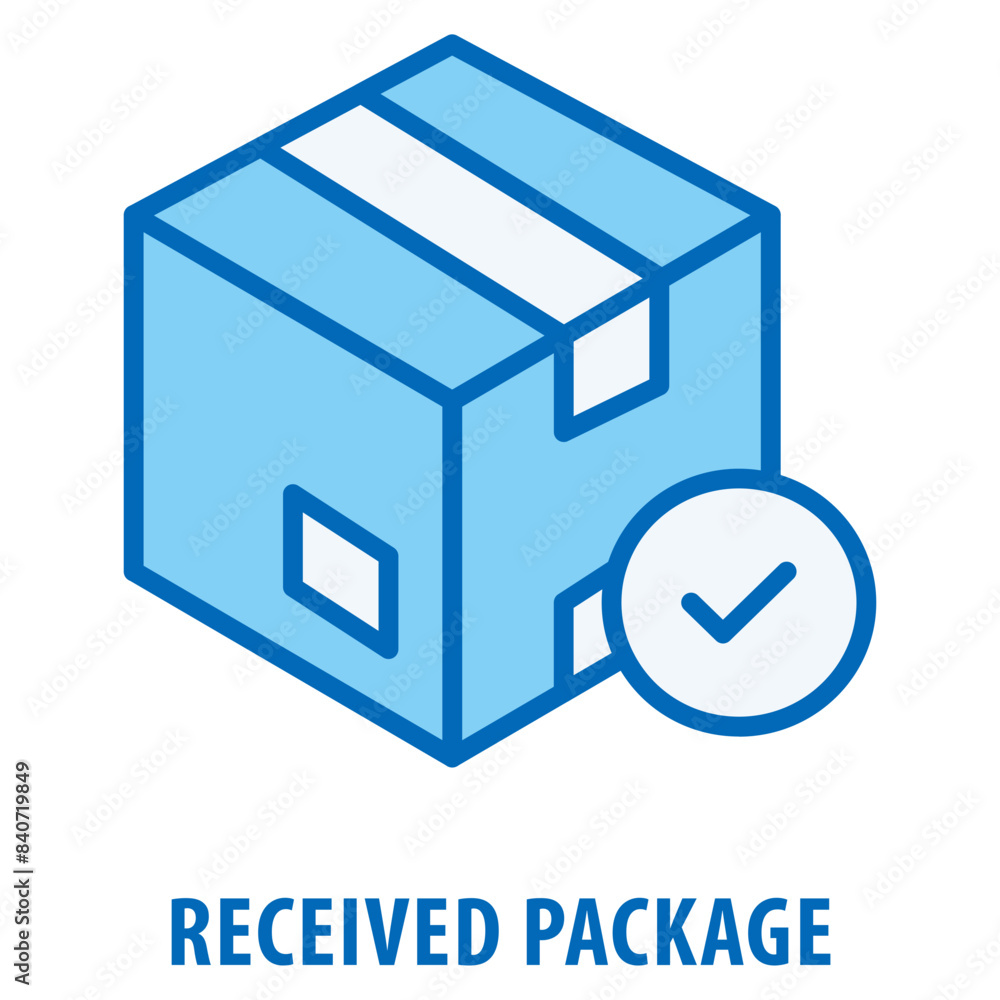 Poster received package icon simple and easy to edit for your design elements