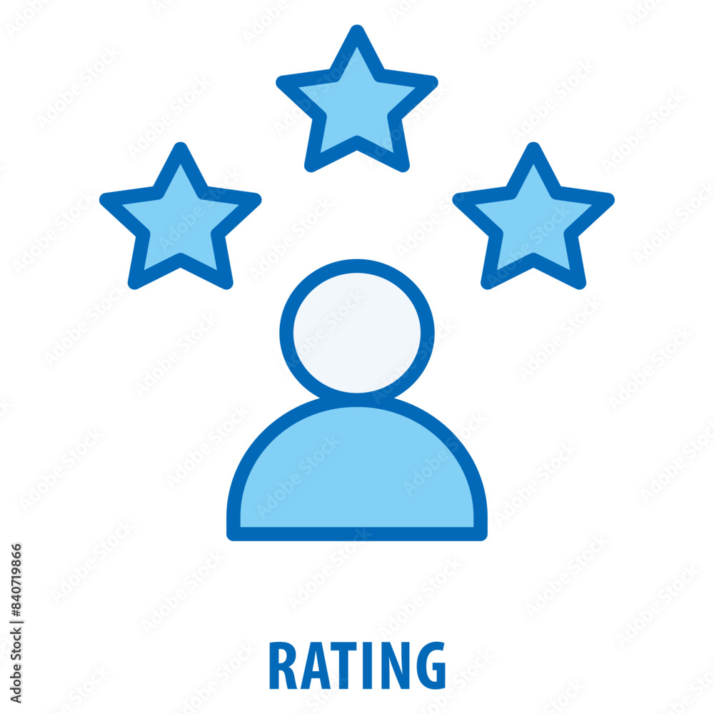 Poster rating icon simple and easy to edit for your design elements