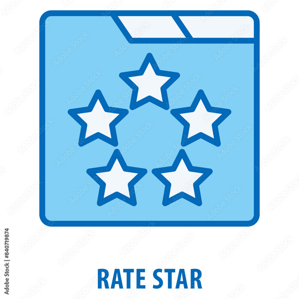 Poster rate star icon simple and easy to edit for your design elements