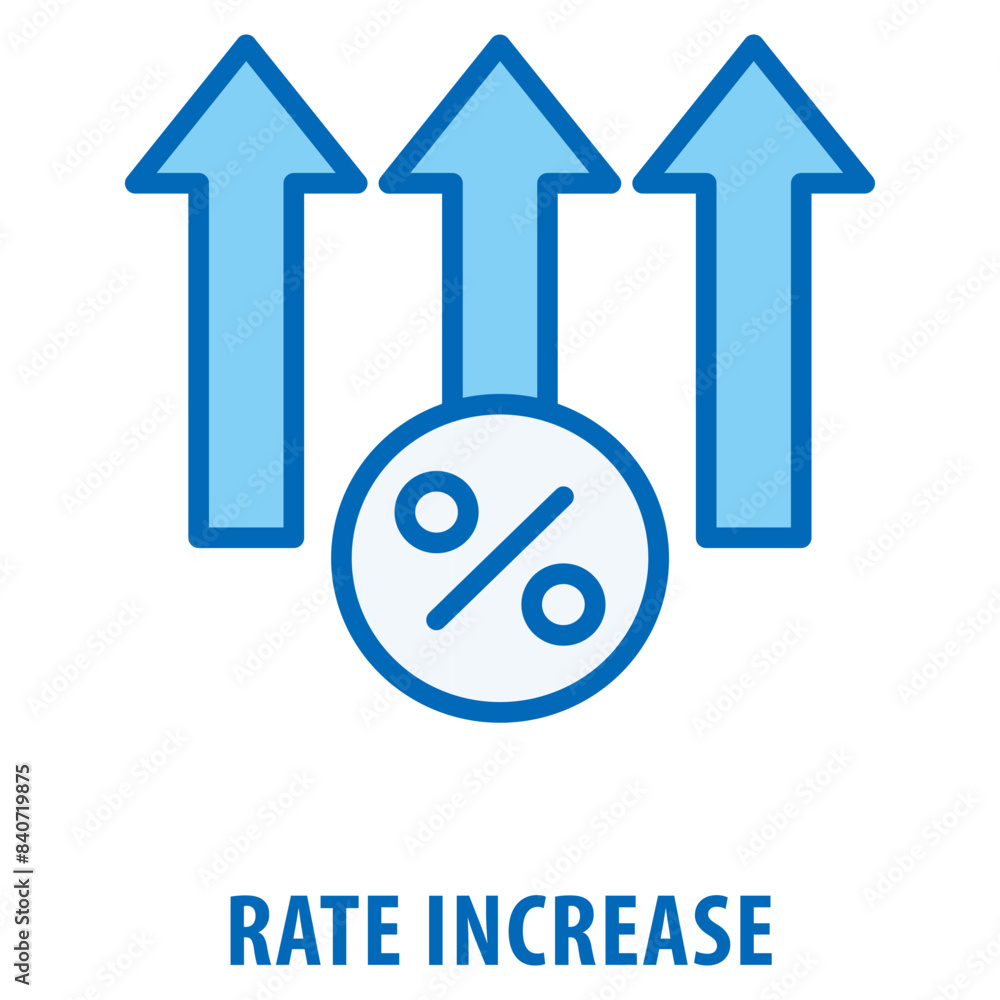 Poster rate increase icon simple and easy to edit for your design elements