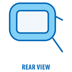 Naklejka premium Rear View Icon simple and easy to edit for your design elements