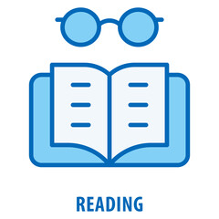 Reading Icon simple and easy to edit for your design elements