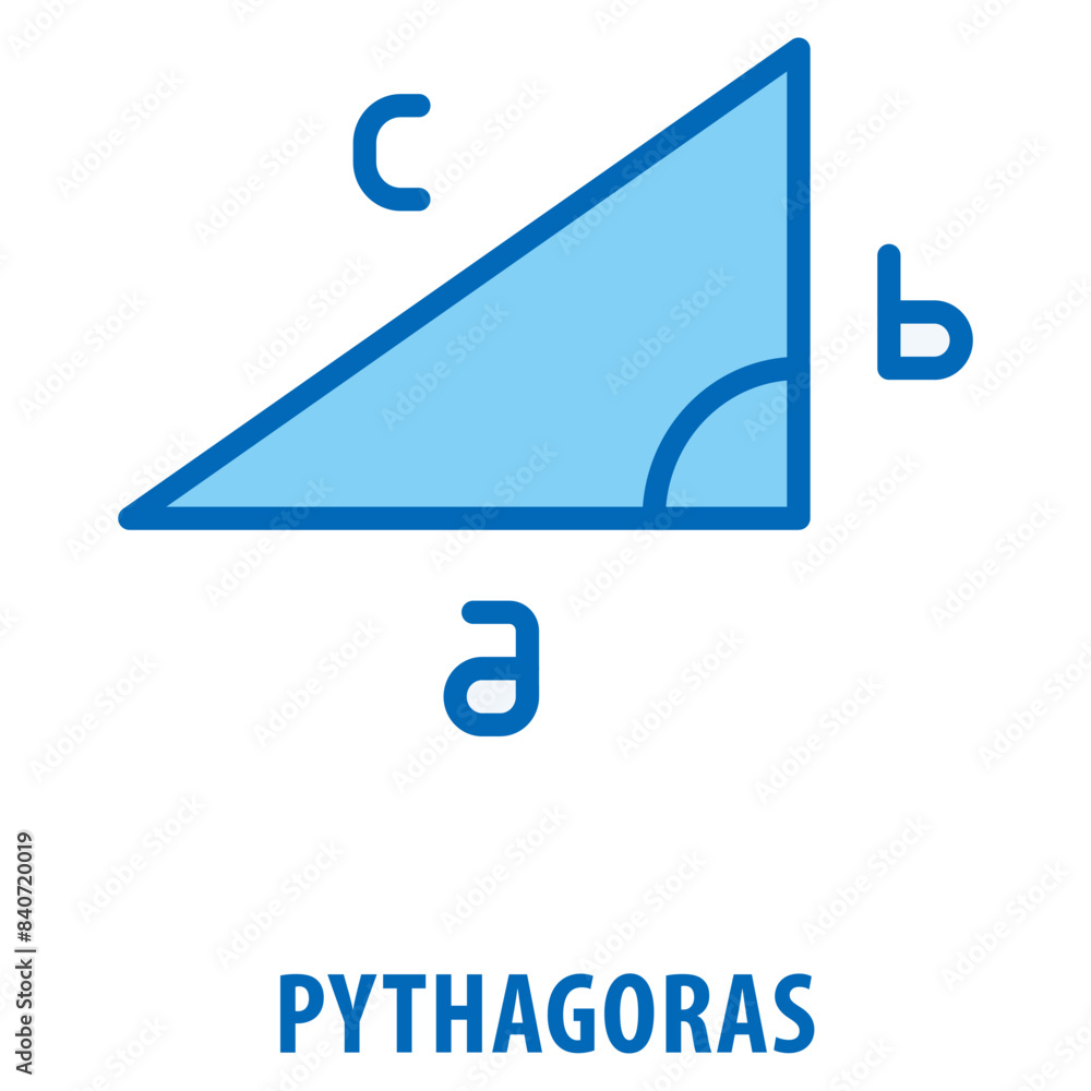 Poster pythagoras icon simple and easy to edit for your design elements