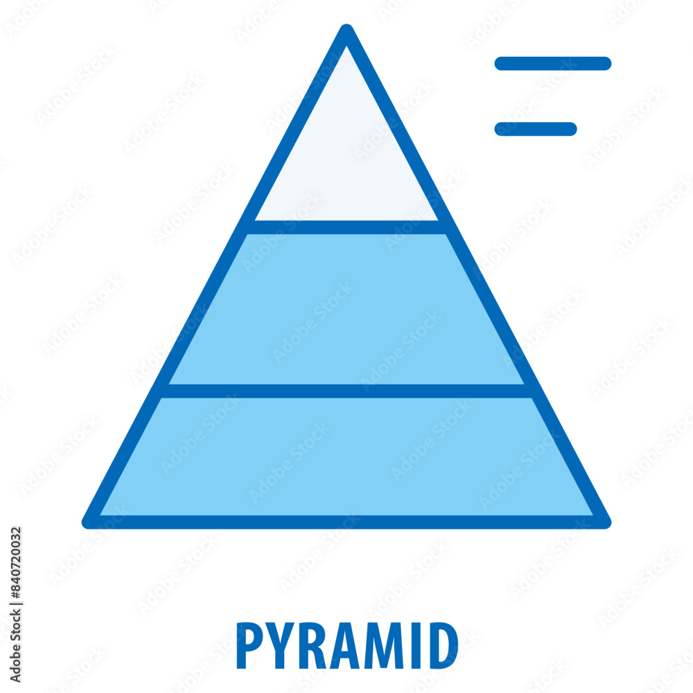 Poster pyramid icon simple and easy to edit for your design elements