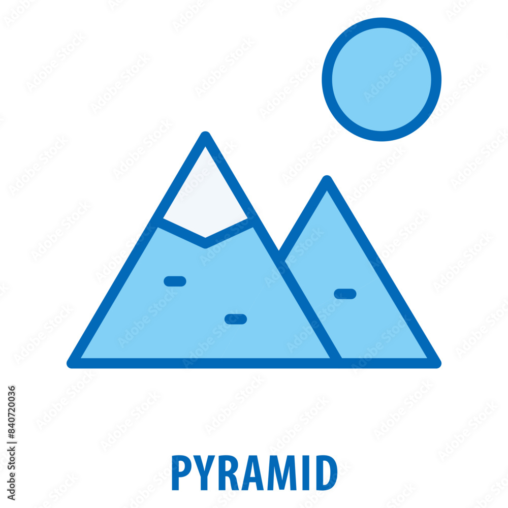Poster pyramid icon simple and easy to edit for your design elements