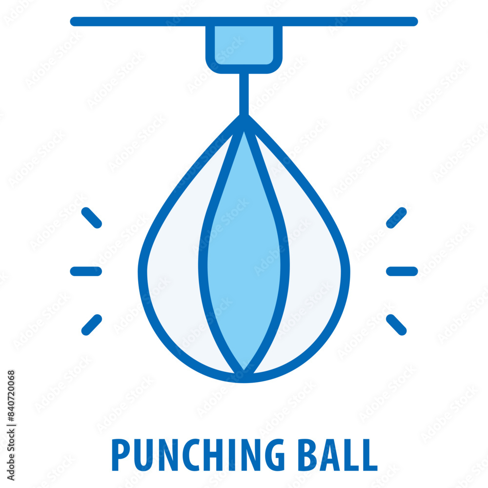 Poster punching ball icon simple and easy to edit for your design elements