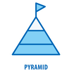 Pyramid Icon simple and easy to edit for your design elements