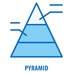 Pyramid Icon simple and easy to edit for your design elements