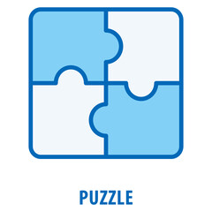 Obraz premium Puzzle Icon simple and easy to edit for your design elements