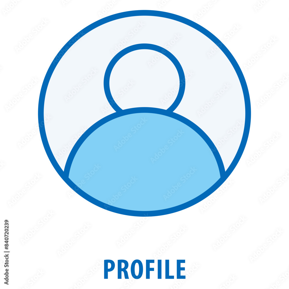 Poster profile icon simple and easy to edit for your design elements