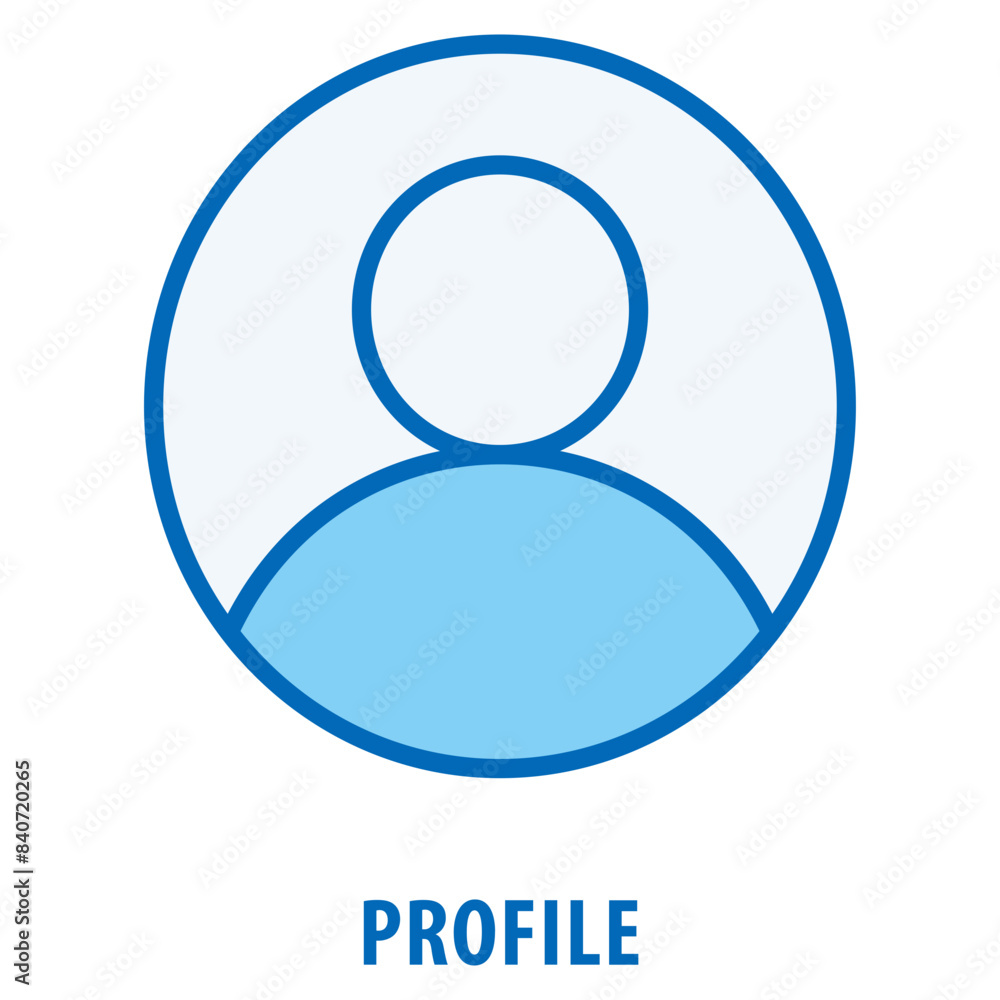 Aufkleber profile icon simple and easy to edit for your design elements