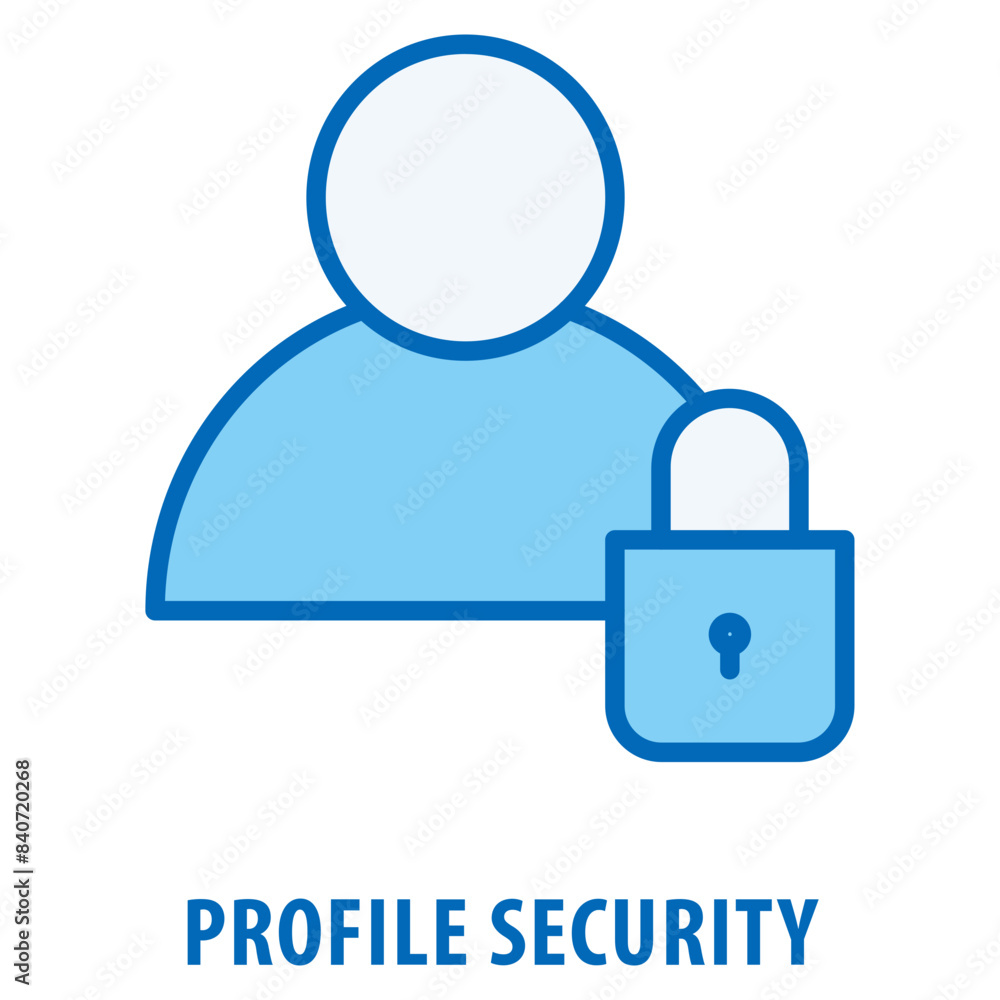 Poster profile security icon simple and easy to edit for your design elements